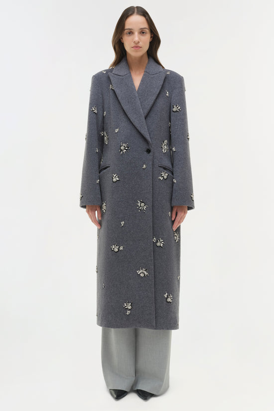 Gianni Embellished Wool Coat
