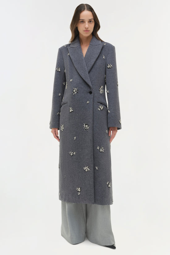 Gianni Embellished Wool Coat