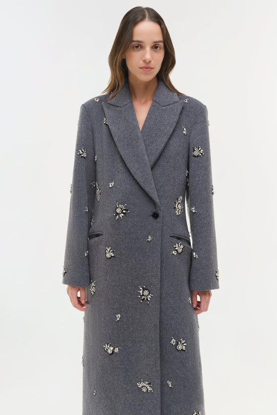 Gianni Embellished Wool Coat