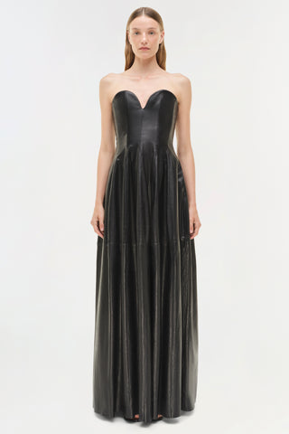 Carrington Leather Bustier Gown