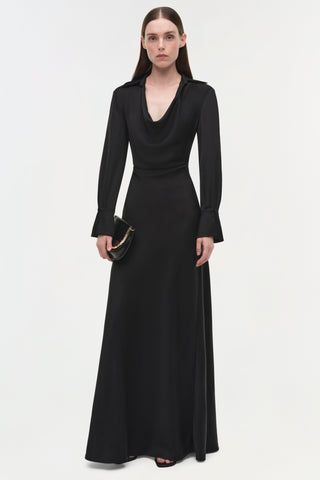 Adelle Draped Satin Gown