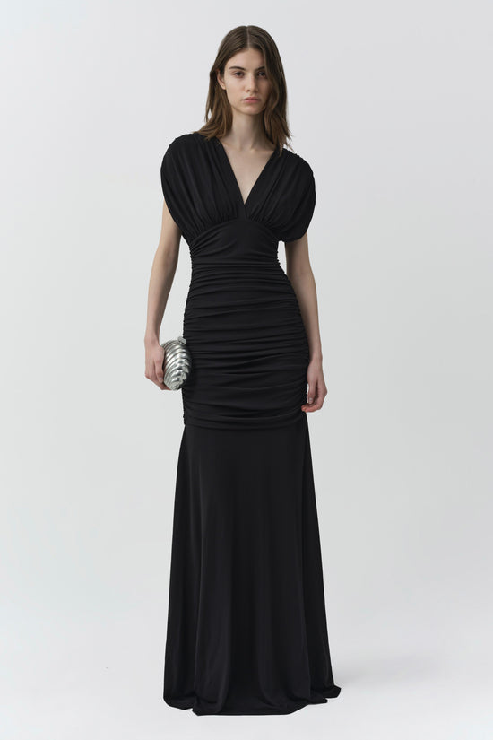 Norvelle Draped Jersey Gown