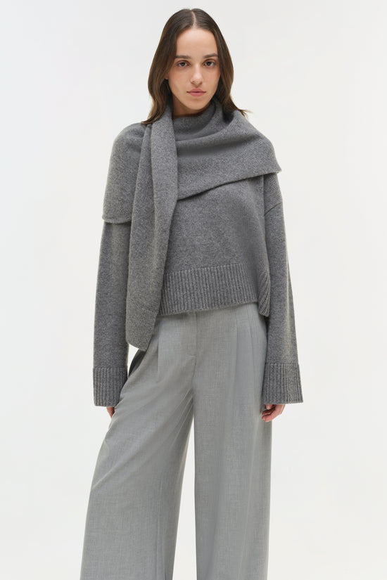 Elson Wool Cashmere Scarf Sweater