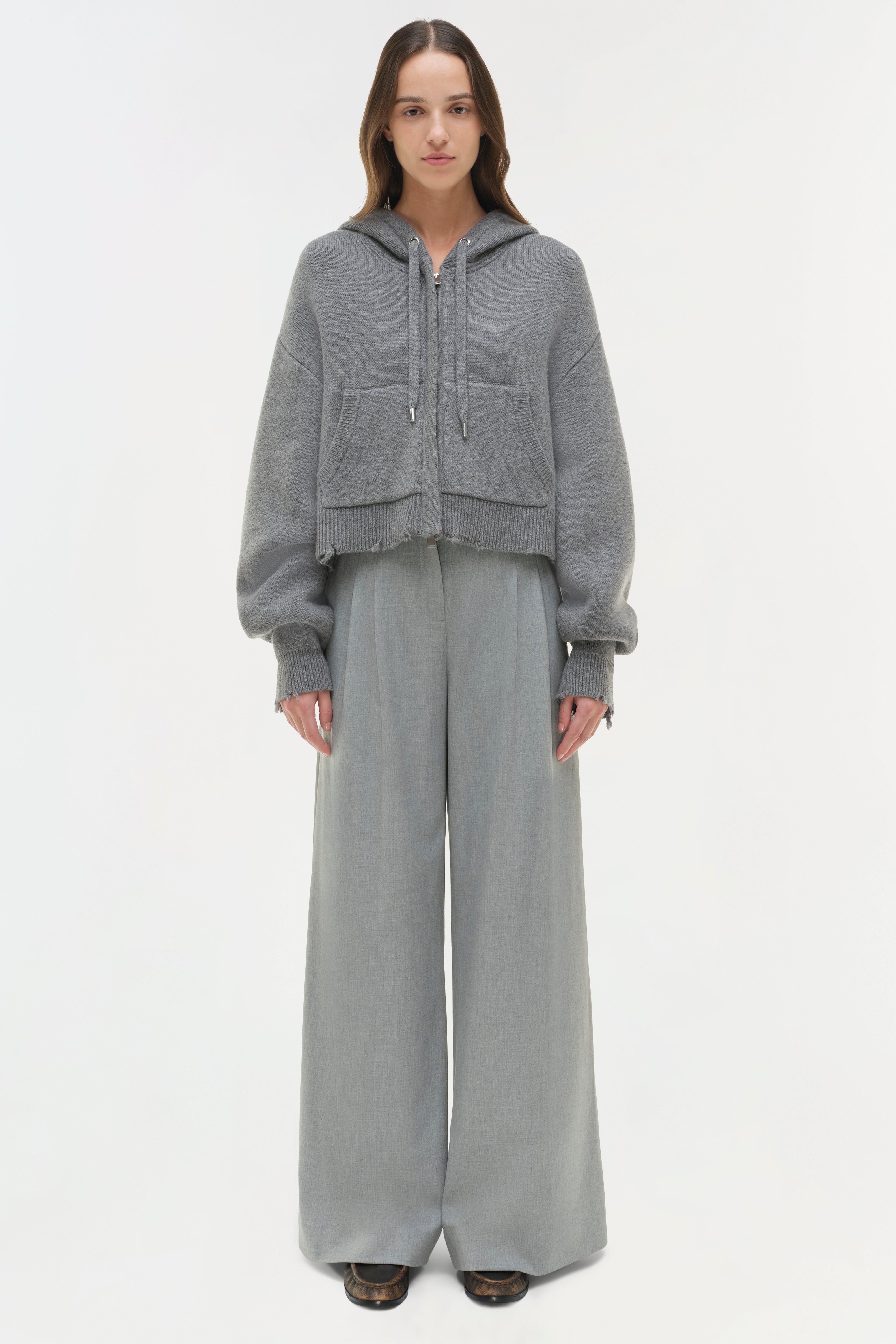 Dakota Wool Cropped Hoodie – SIMKHAI