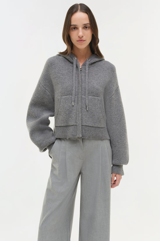 Dakota Wool Cropped Hoodie