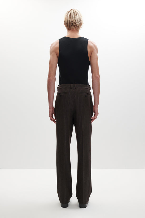 Julian Pleated Pinstripe Trouser