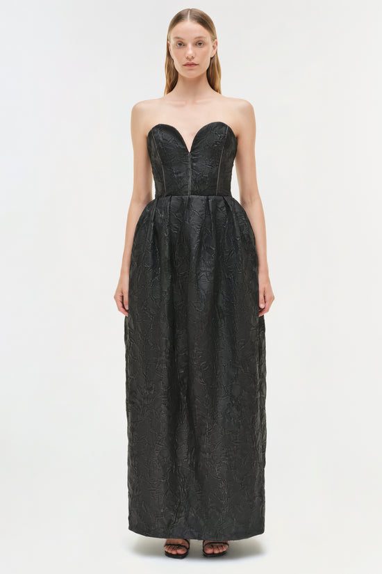 SIMKHAI Women's Carrington Leather Bustier Gown in Black, Size 00 SIMKHAI Women's Carrington Leather Bustier Gown in Black, Size 00