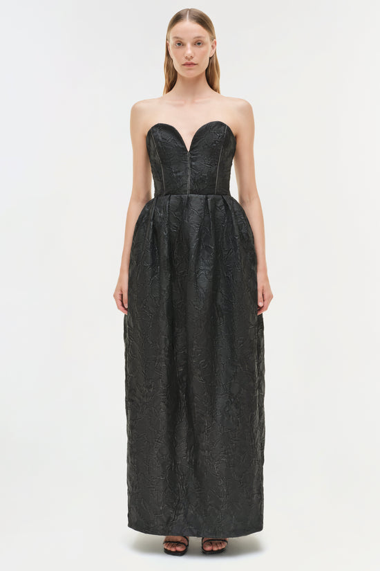 Adeena Jacquard Bustier Gown