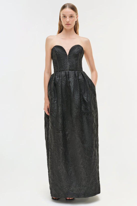 Adeena Jacquard Bustier Gown