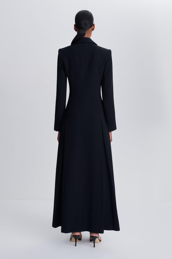 Calene Satin Crepe Blazer Gown