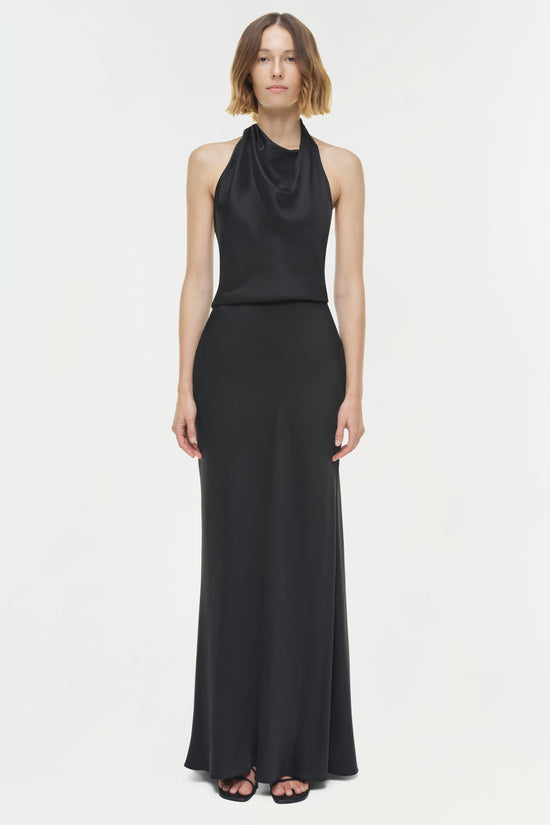 Reannon Draped Satin Gown