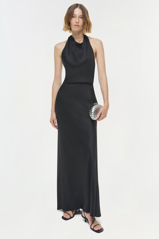 Reannon Draped Satin Gown