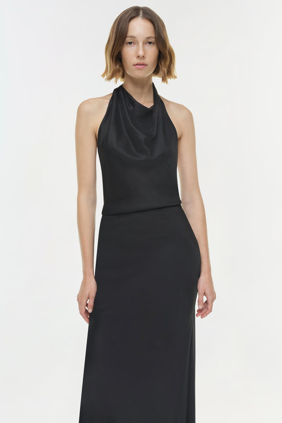 Reannon Draped Satin Gown