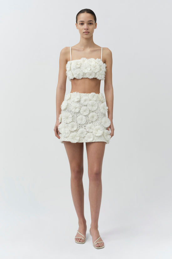 Delia Floral Raffia Bra Top