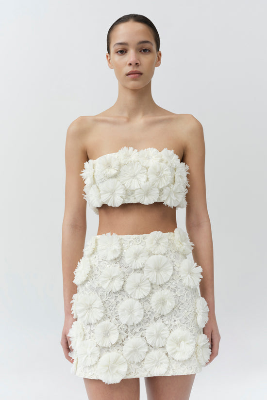 Delia Floral Raffia Bra Top