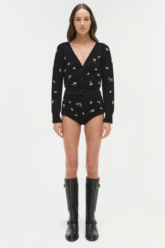 Novah Embellished Knit Cardigan