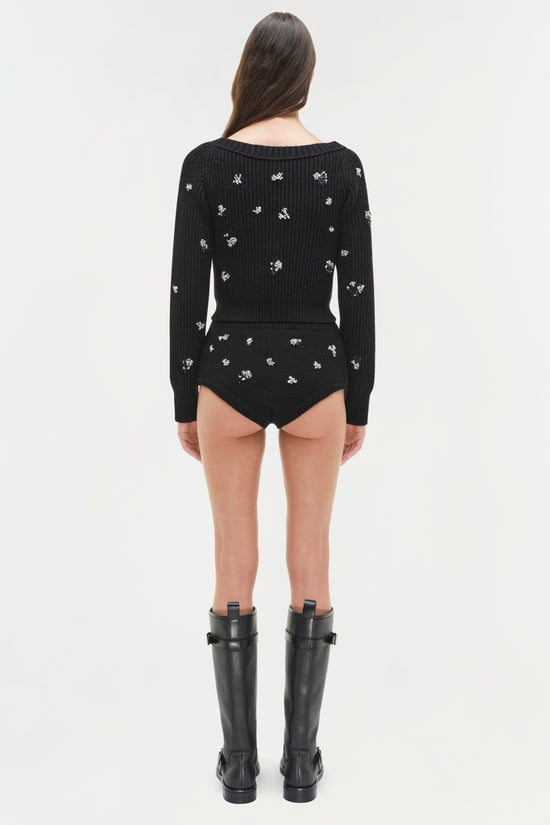 Novah Embellished Knit Cardigan