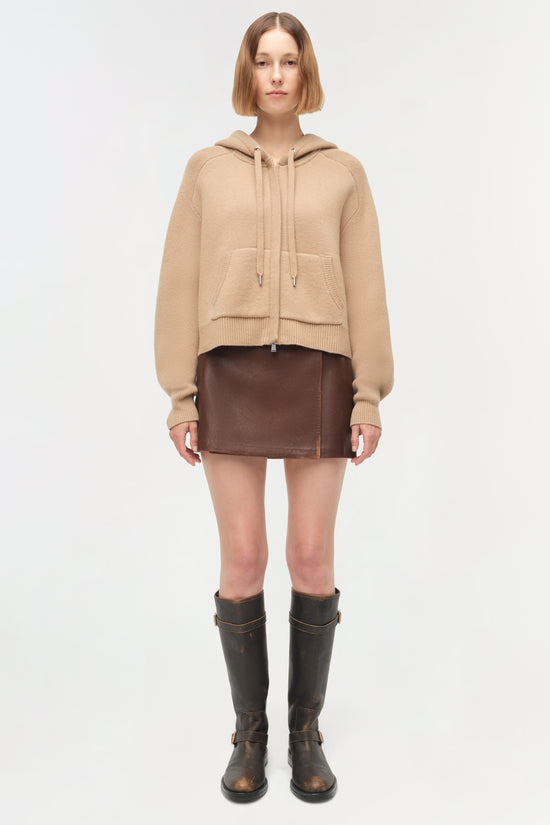 Dakota Wool Cropped Hoodie
