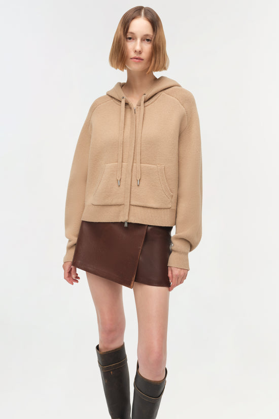 Dakota Wool Cropped Hoodie