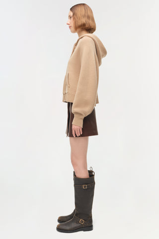 Dakota Wool Cropped Hoodie