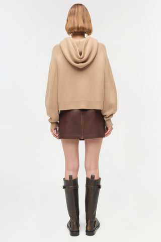 Dakota Wool Cropped Hoodie