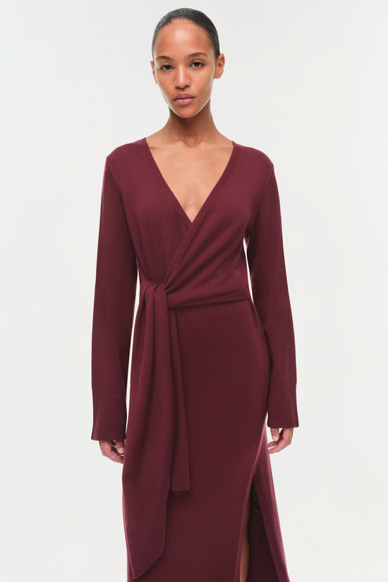 Skyla Cotton Cashmere Wrap Dress