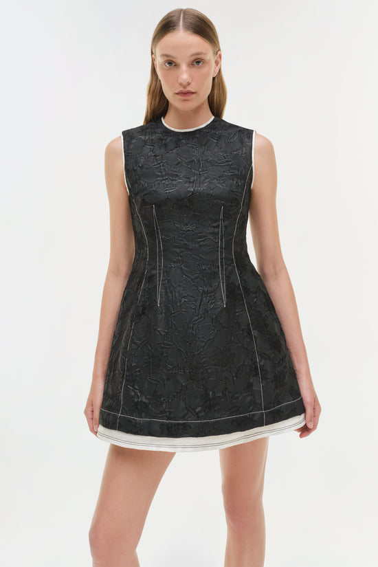 Audrina Jacquard Mini Dress