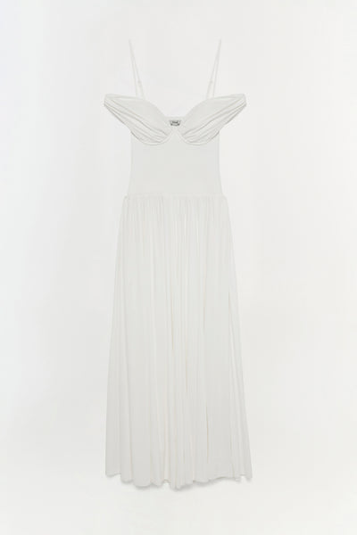 Amarantha Off Shoulder Dress - Ivory | SIMKHAI