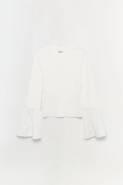 Agata Long Sleeve Top - White | SIMKHAI