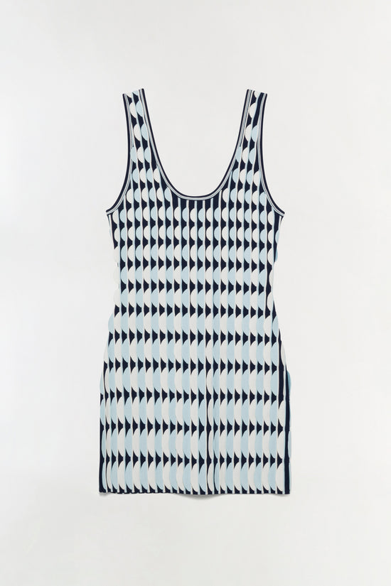 Lorien Scalloped Knit Mini Dress