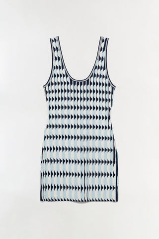 Lorien Scalloped Knit Mini Dress