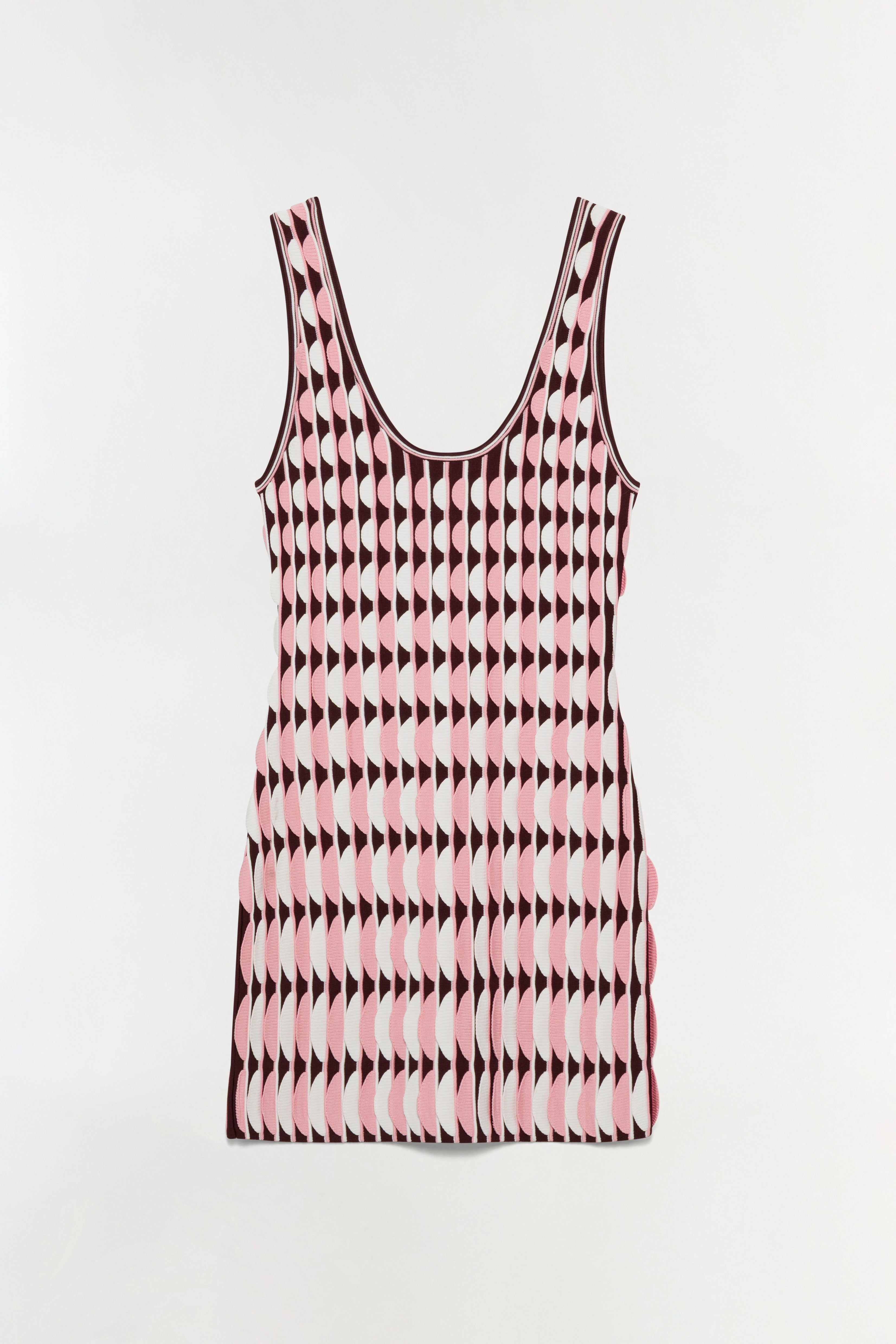knit mini dress sleeveless Jasmine Red contrast-trim sleeveless knit mini dress (Final Sale-US Only), XL / Red