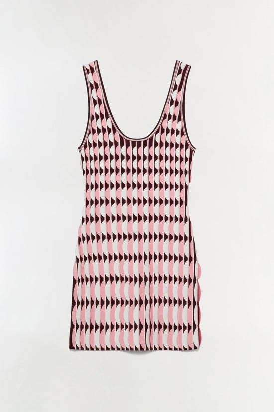 Lorien Scalloped Knit Mini Dress