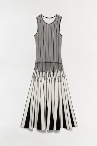 Oaklen Illusion Knit Midi Dress