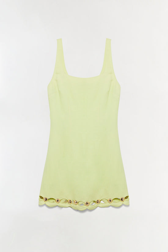 Lindley Studded Linen Midi Dress