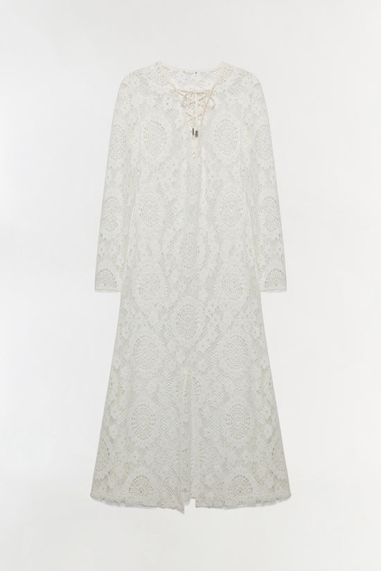 Hawthorne Lace Up Midi Dress