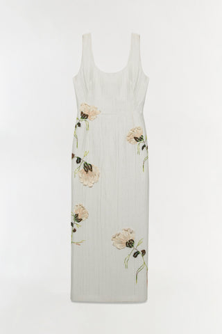 Lilibeth Floral Jacquard Midi Dress