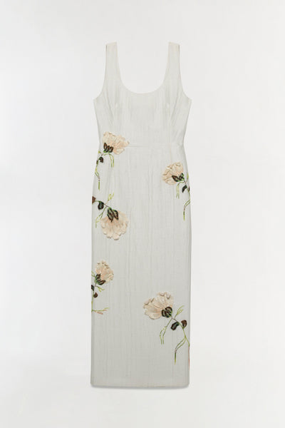 Lilibeth Floral Jacquard Midi Dress – SIMKHAI