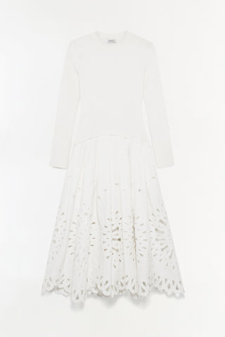 Daila Embroidered Knit Midi Dress