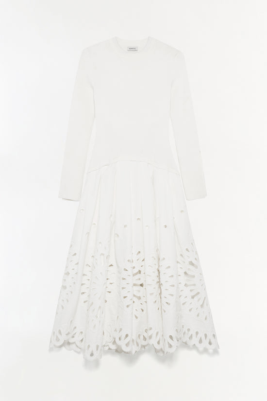 Daila Embroidered Knit Midi Dress