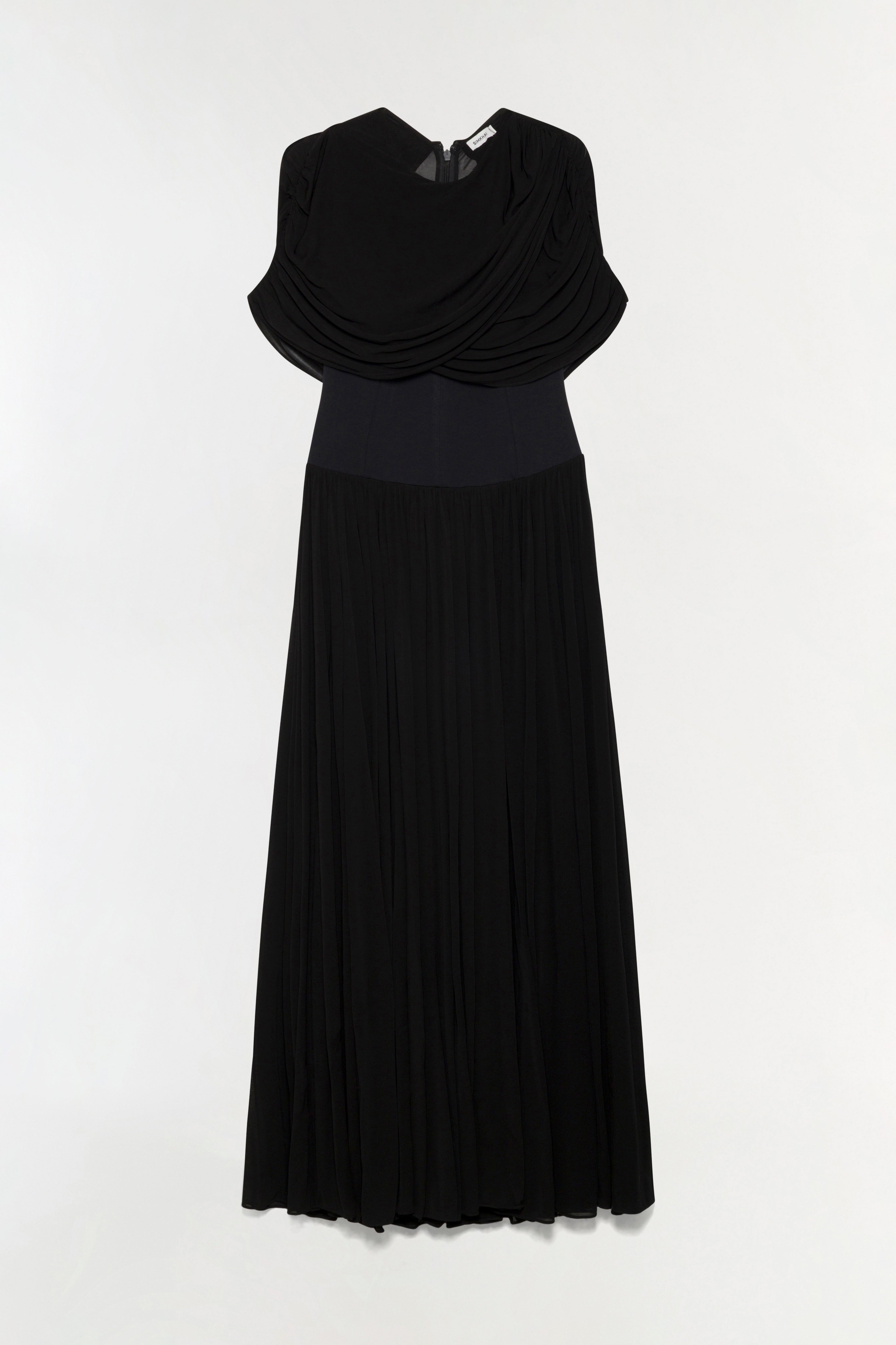 Nancie Draped Jersey Cape Maxi Dress SIMKHAI Nancie Draped Jersey Cape Maxi Dress SIMKHAI