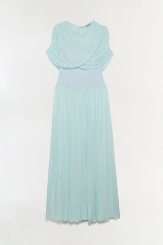 Nancie Draped Jersey Cape Midi Dress