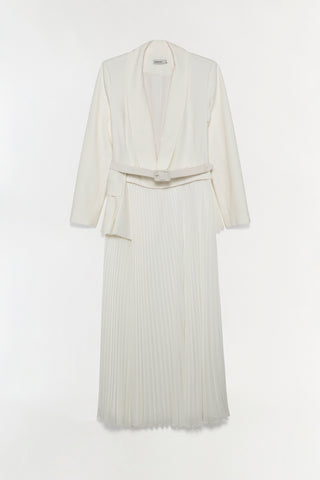 Alexandra Pleated Blazer Midi Dress