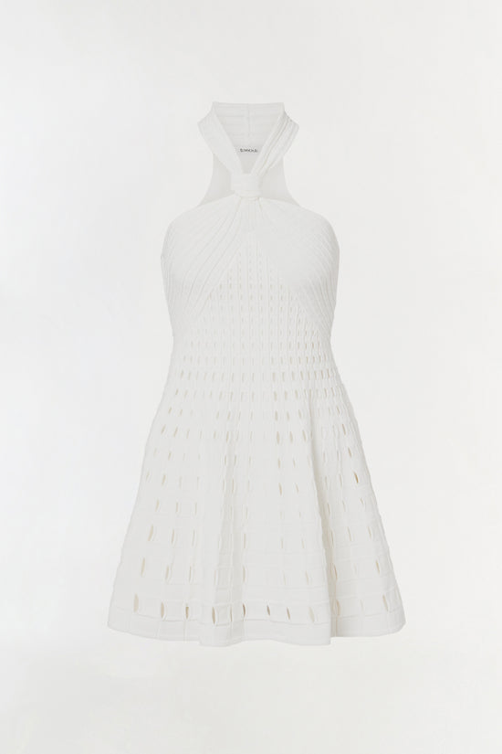Jenna Eyelet Knit Mini Dress