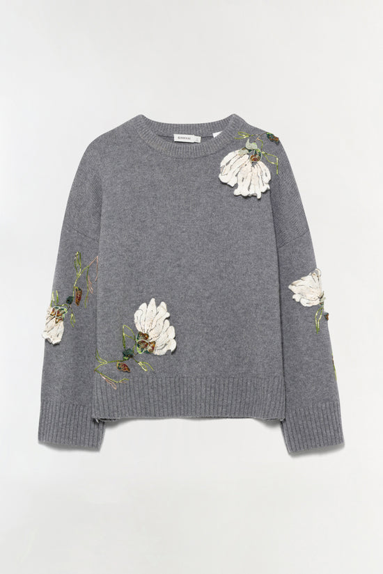 Dawna Floral Embellished Sweater