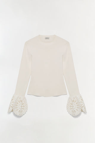 Elyse Embroidered Knit Top