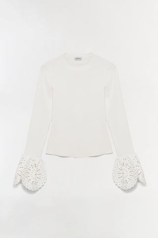 Elyse Embroidered Knit Top