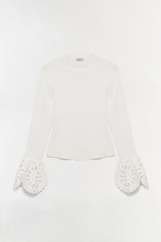 Elyse Embroidered Knit Top