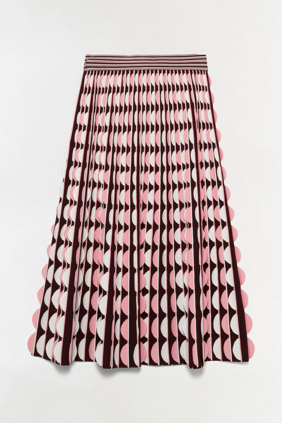 Micah Scalloped Knit Midi Skirt