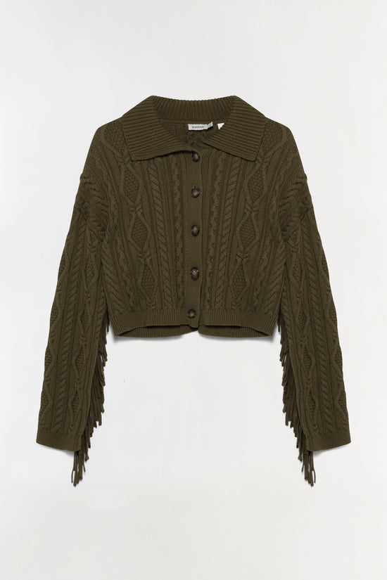 Virginia Wool Fringe Cardigan